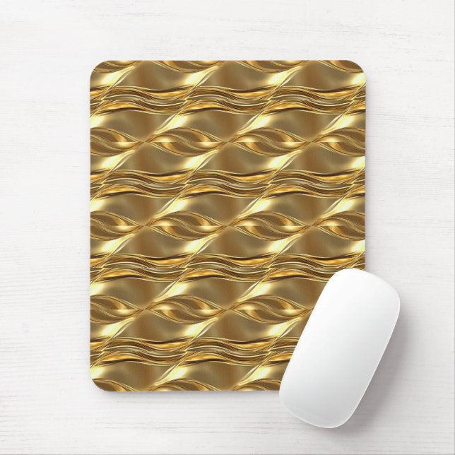 Captivating gold pattern mouse mat (With Mouse)