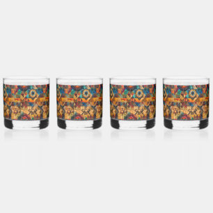 Captivating Indigo "Inherited Artistry" 12oz Rock  Whiskey Glass