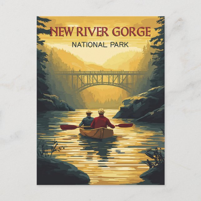 Captivating New River Gorge National Park Postcard (Front)