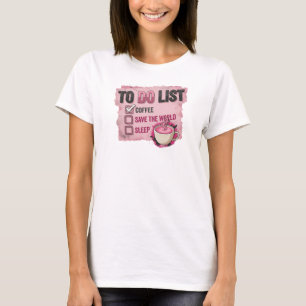Captivating Pink COFFEE FIRST SAVE WORLD Tee