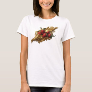 Captivating Red Abstract Strawberries T-Shirt