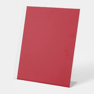 Captivating Red Background White Border Design Pedestal Sign