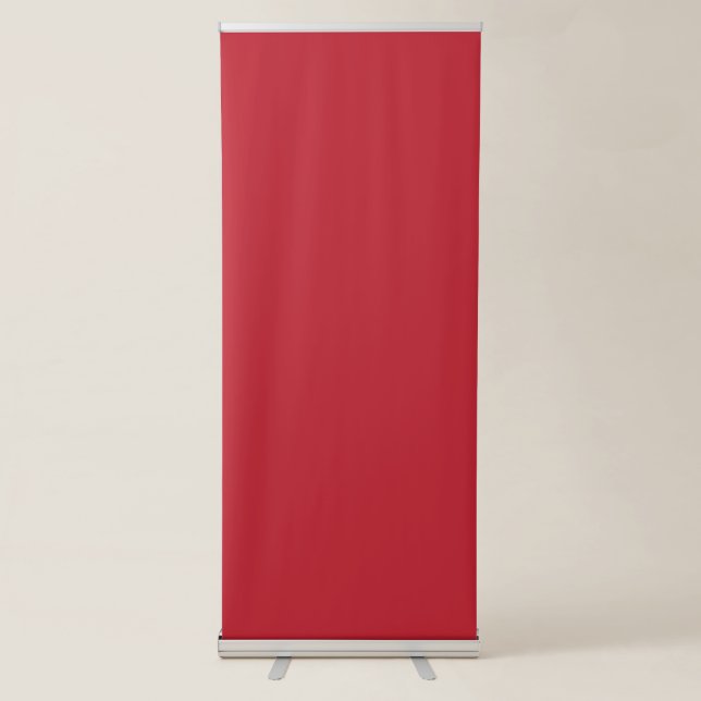 Captivating Red Background White Border Design Retractable Banner (Front)