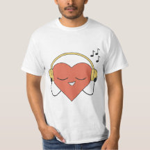 Captivating Red Cartoon Heart Music Illustration
