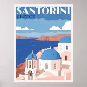Captivating Santorini Greece  Poster