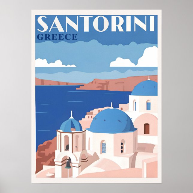 Captivating Santorini Greece  Poster (Front)