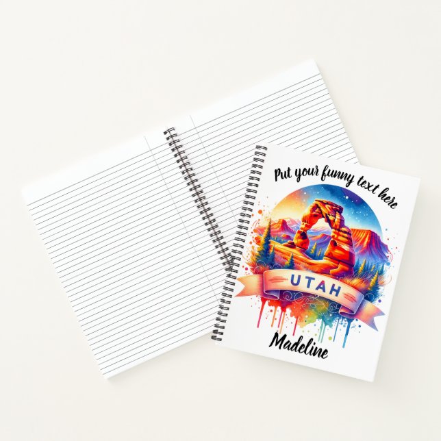 Captivating sunset at Arches National Park in Utah Notebook (Inside)