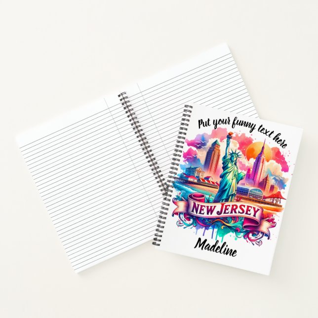 Captivating sunset view of New Jersey's skyline Notebook (Inside)