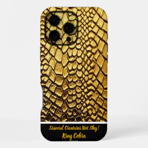 Captivating textures of golden snake skins iPhone 16 pro max case
