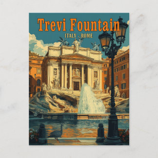Captivating Trevi Fountain, Rome - Vintage Postcard
