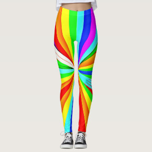 Captivating Vibrant Hues Colourful Pattern Leggings