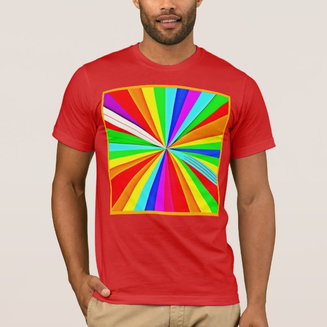Captivating Vibrant Hues Colourful Pattern T-Shirt (Front)