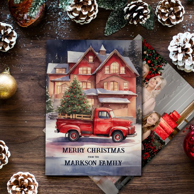 Captivating Vintage Christmas Scene Holiday Card (Creator Uploaded)