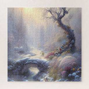 Captivating Winter Wonderland Landscape Art Jigsaw Puzzle