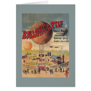 Captive Balloon Rides at a Exposition Poster