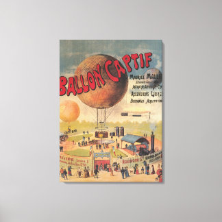 Captive Balloon Rides at a Exposition Poster Canvas Print