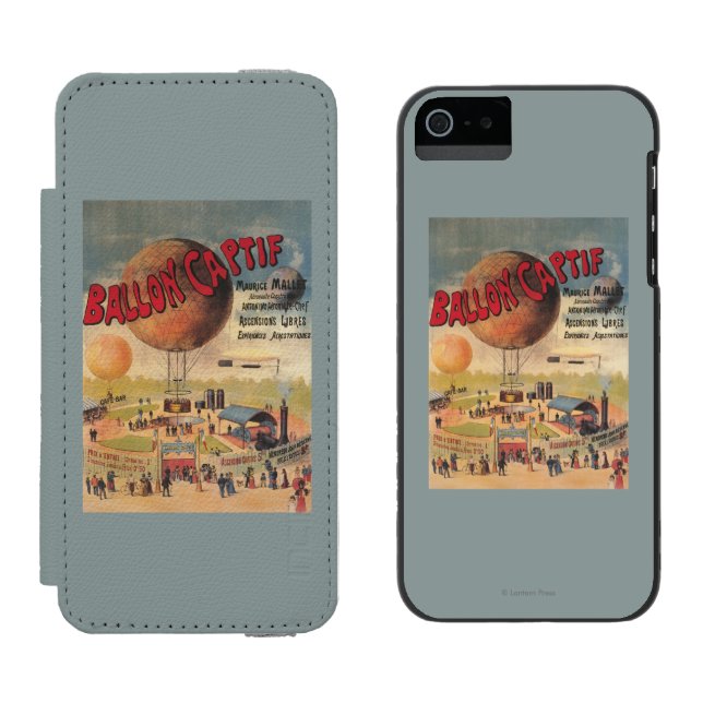 Captive Balloon Rides at a Exposition Poster Incipio iPhone Wallet Case (Side by Side)