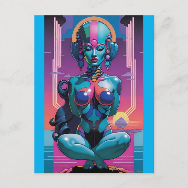 Captivity in New Metropolis Sci-Fi Fantasy Pin-Up Postcard (Front)