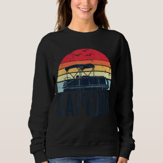 Captoon Pontoon Captain Boating Boat Dad Fathers D Sweatshirt
