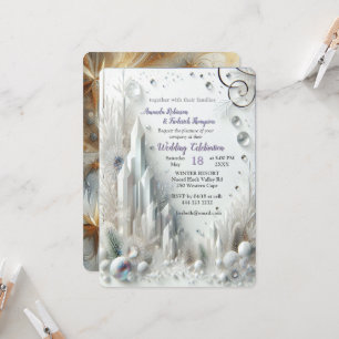 Capture Art Winter Scene & Snow and Ice Crystals Invitation