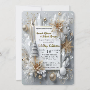Capture Art Winter Scene & Snow and Ice Crystals Invitation