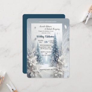 Capture Art Winter Scene & Snow and Ice Crystals Invitation