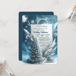 Capture Art Winter Scene & Snow and Ice Crystals Invitation