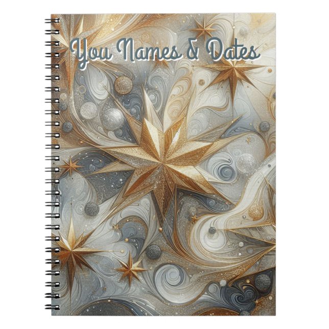 Capture Art Winter Scene & Snow and Ice Crystals Notebook (Front)