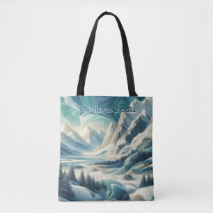 Capture Art Winter Scene & Snow and Ice Crystals Tote Bag