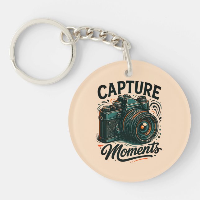 Capture Moments Camera Art Keychain (Front)