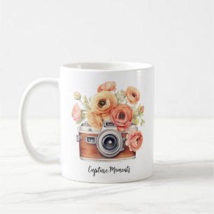 Capture Moments for Photographers with flowers Coffee Mug