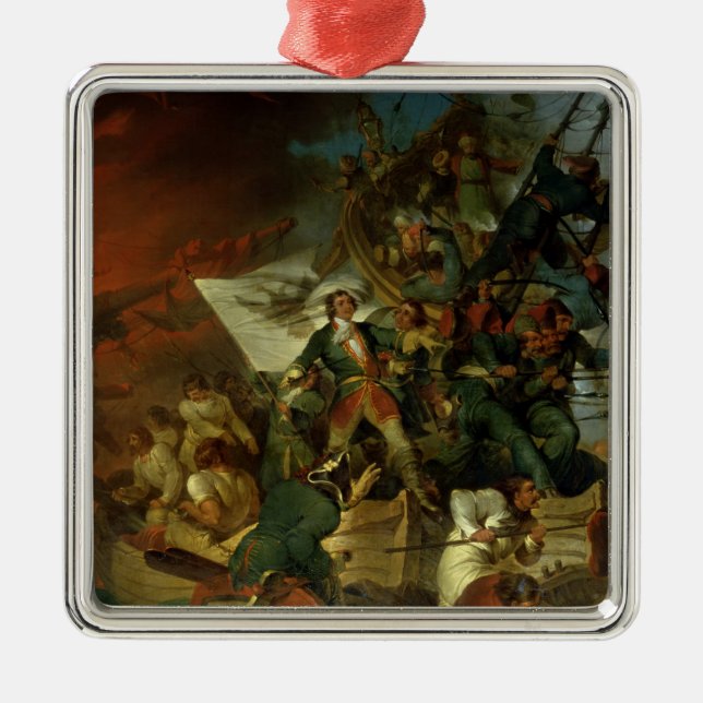 Capture of Azov, 18th May 1696 Metal Tree Decoration (Front)