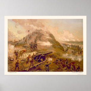 Capture of Fort Fisher by L. Prang & Company 1887 Poster