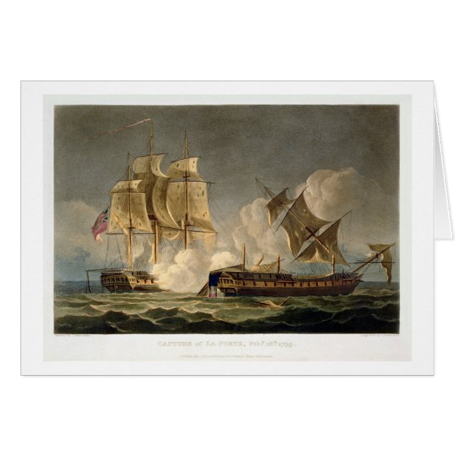 Capture of La Forte, February 28th 1799, engraved (Front Horizontal)