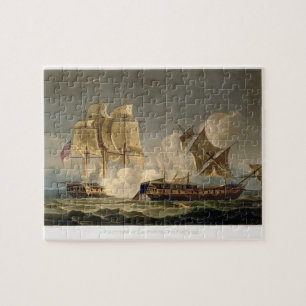 Capture of La Forte, February 28th 1799, engraved Jigsaw Puzzle