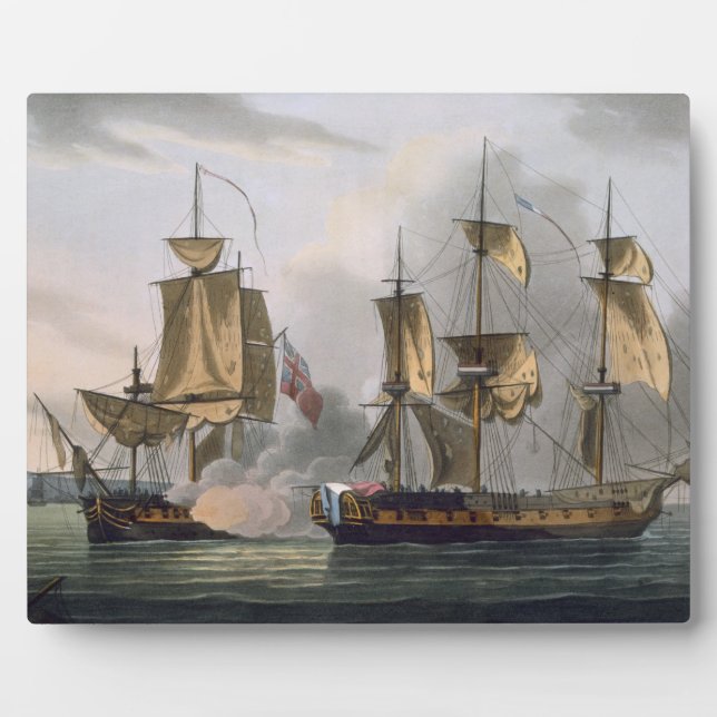 Capture of La Reunion, October 21st 1793, from 'Th Plaque (Front)