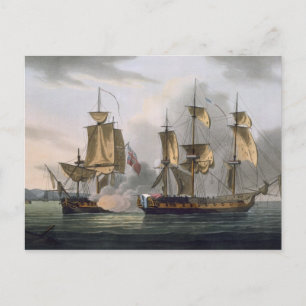 Capture of La Reunion, October 21st 1793, from 'Th Postcard