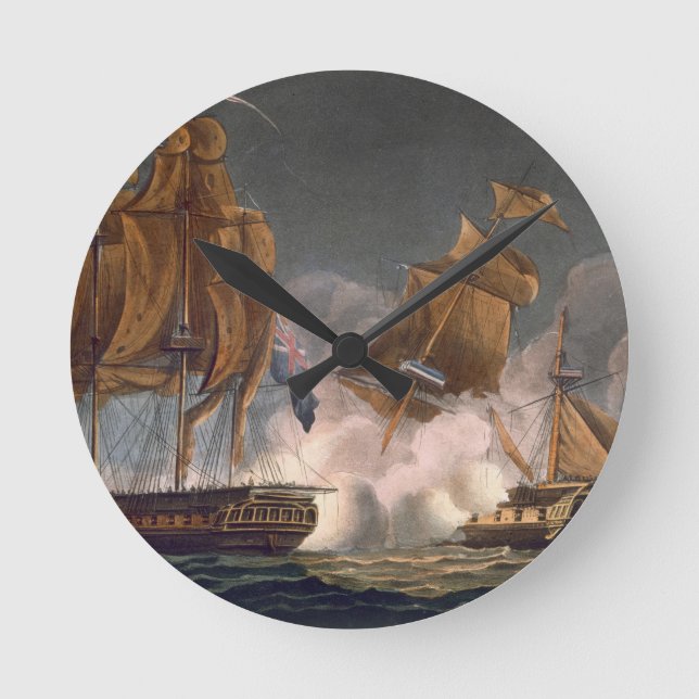 Capture of La Tribune, June 8th 1796, engraved by Round Clock (Front)