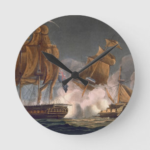 Capture of La Tribune, June 8th 1796, engraved by Round Clock