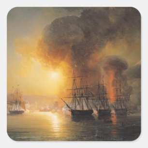 Capture of the Fort of Saint-Jean-d'Ulloa Square Sticker