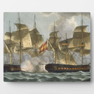 Capture of the Mahonesa, October 13th 1796, engrav Plaque