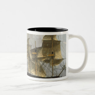 Capture of the Mahonesa, October 13th 1796, engrav Two-Tone Coffee Mug