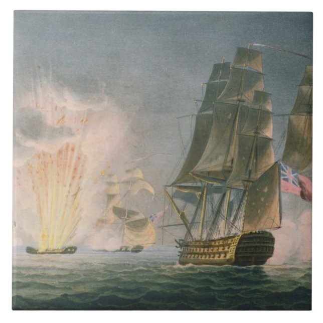 Capture of the Rivoli, 22nd February, 1812, engrav Tile (Front)