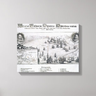 Capture of the Spanish fleet by the Dutch under Ad Canvas Print
