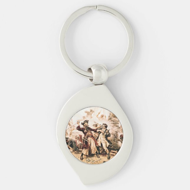 Capture, Pirate Blackbeard, Queen Anne's Revenge Key Ring (Front)