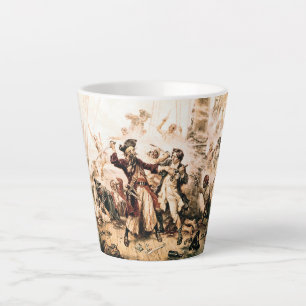 Capture, Pirate Blackbeard, Queen Anne's Revenge Latte Mug