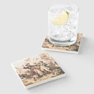 Capture, Pirate Blackbeard, Queen Anne's Revenge Stone Coaster