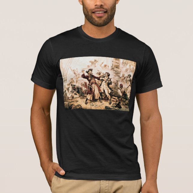 Capture, Pirate Blackbeard, Queen Anne's Revenge T-Shirt (Front)