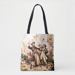 Capture, Pirate Blackbeard, Queen Anne's Revenge Tote Bag