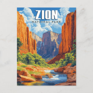 Capture the Beauty of Zion National Park's Narrows Postcard